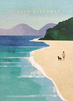Beach Walk Birthday Card