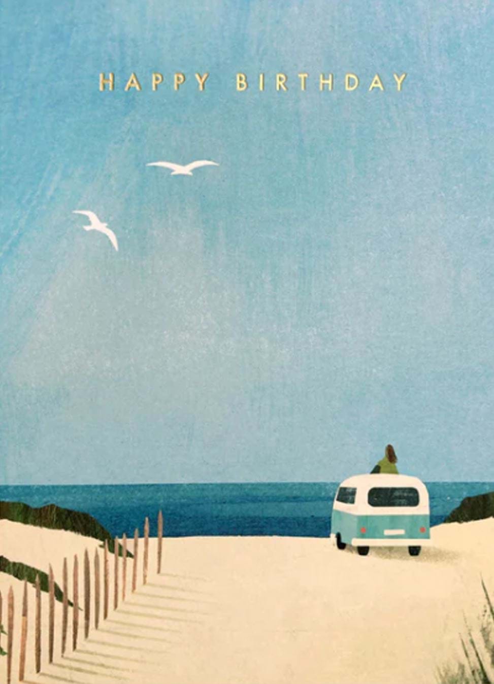 Campervan View Birthday Card