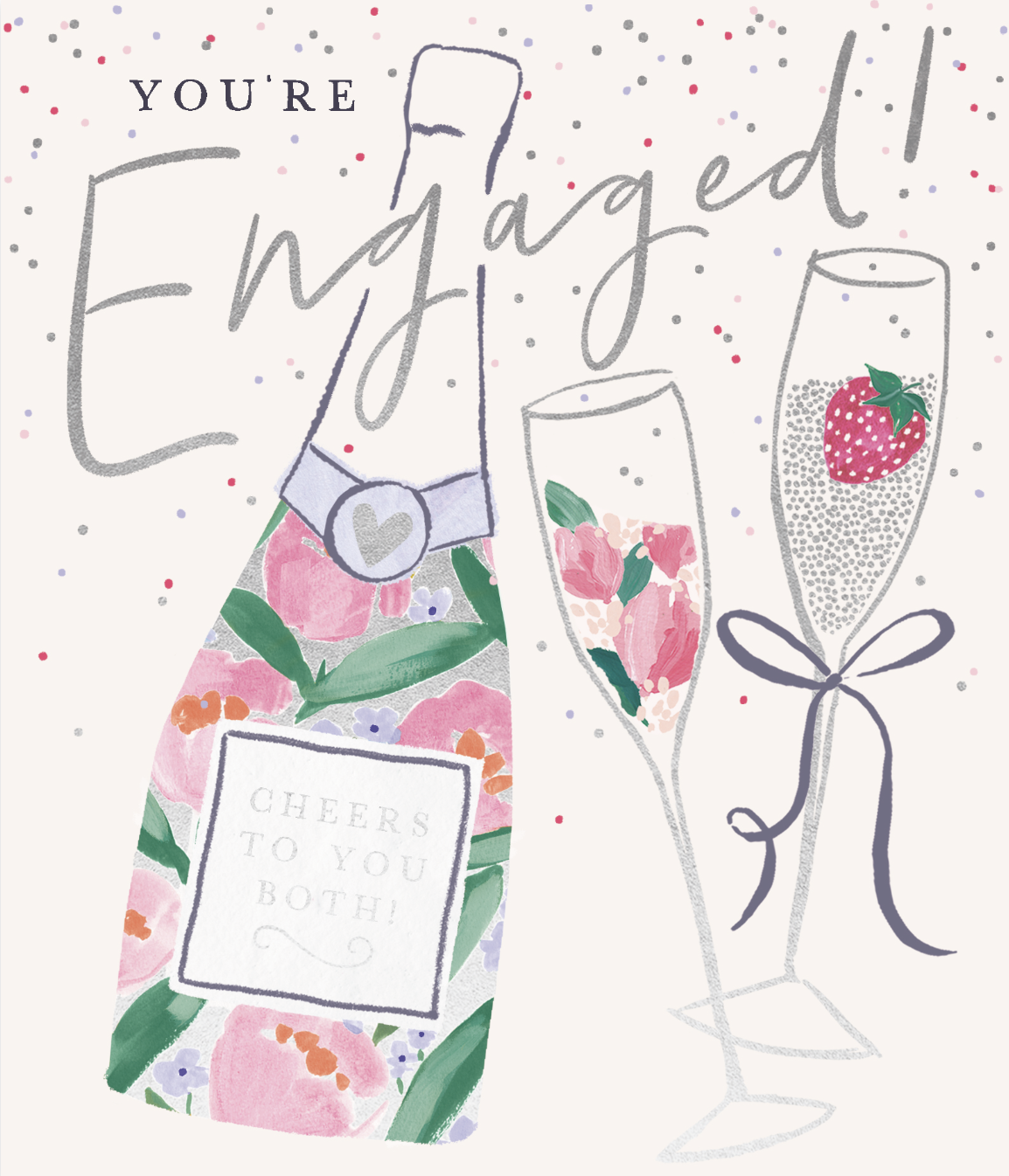 Cheers To You Both Engagement Card