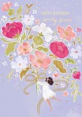 Bunch Of Flowers Friend Birthday Card