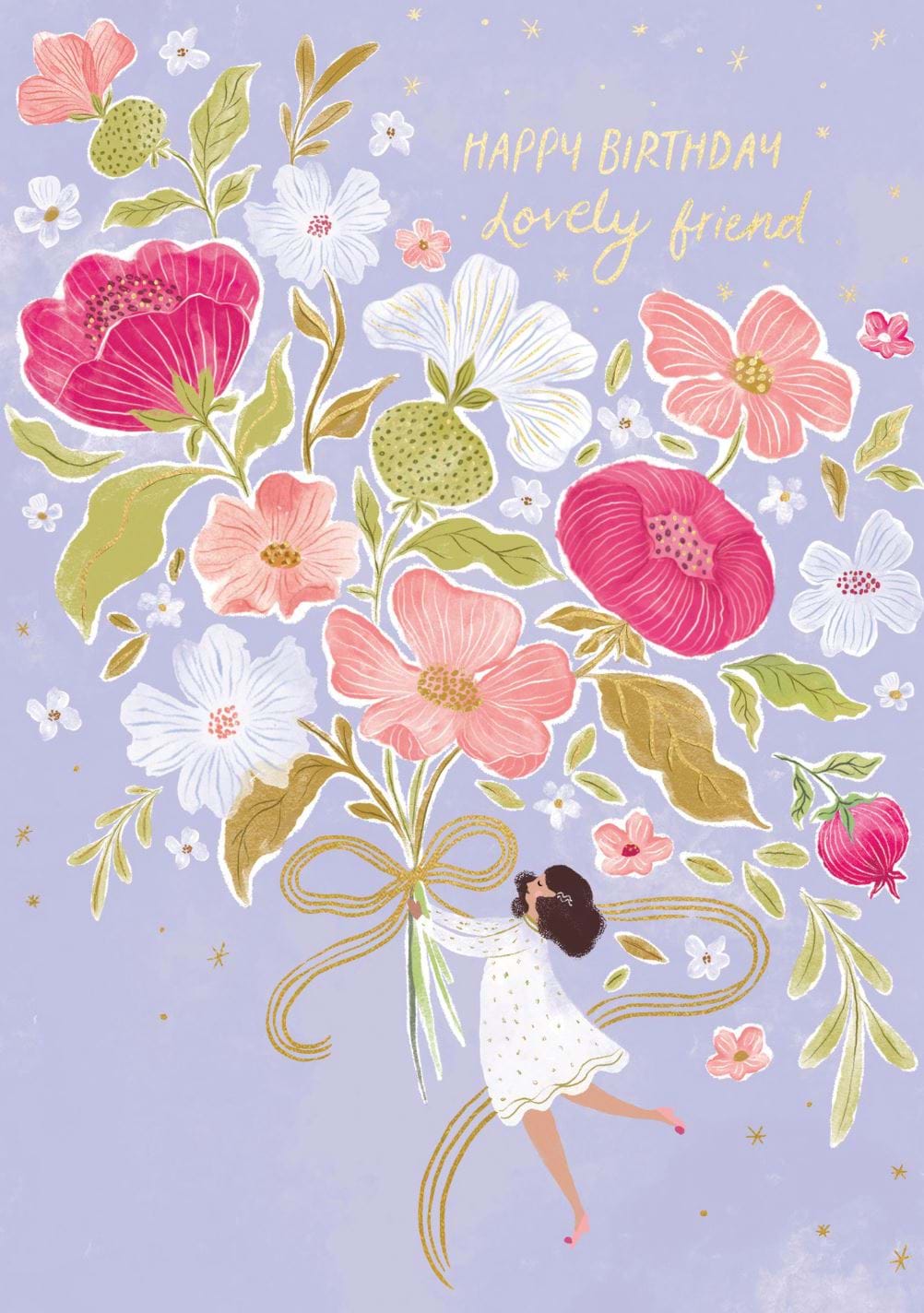 Bunch Of Flowers Friend Birthday Card