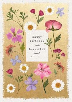 Beautiful Soul Floral Birthday Card