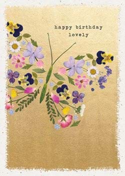 Floral Butterfly Birthday Card