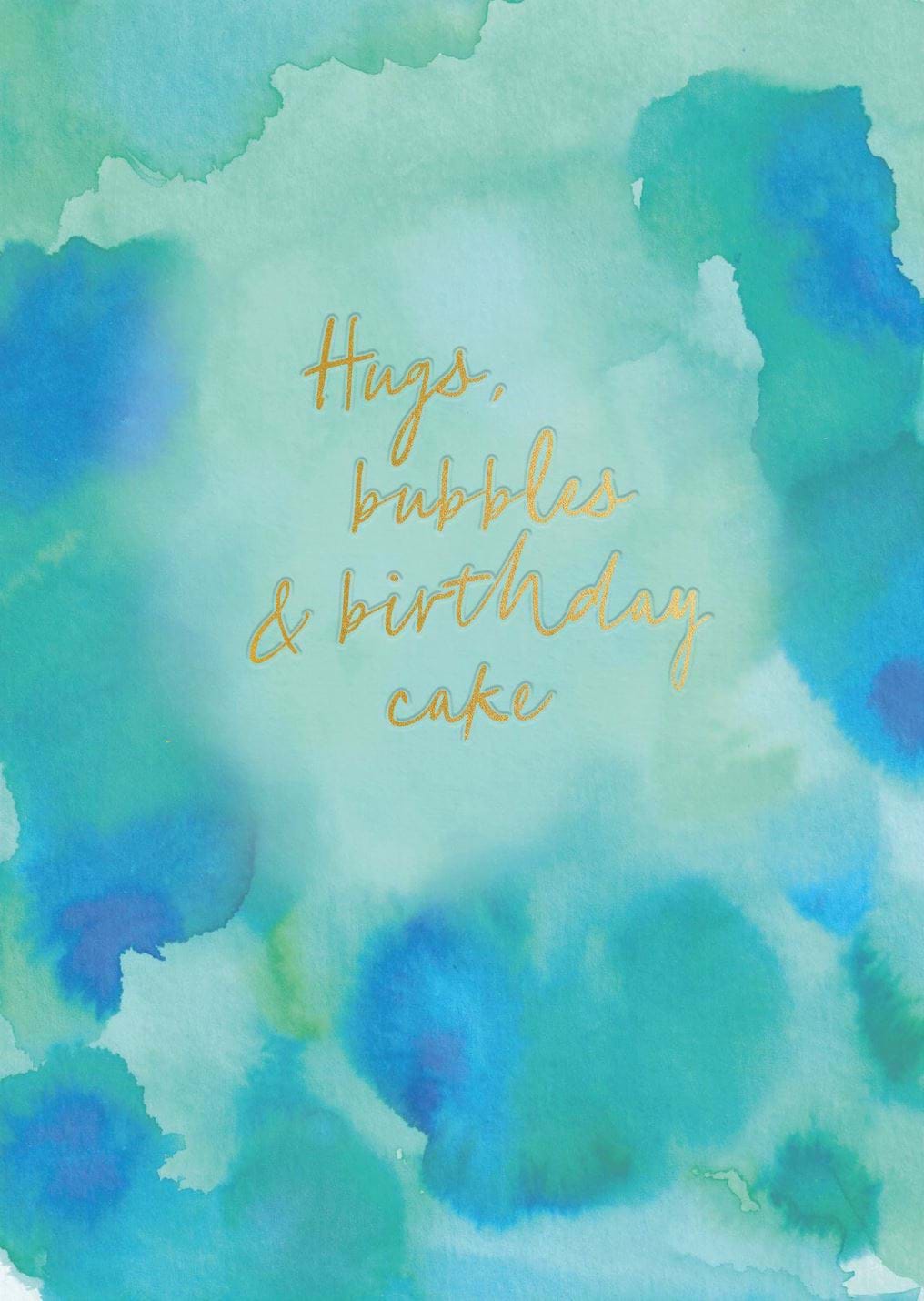 Bubbles and Cake Birthday Card