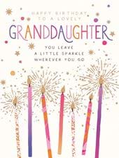 Sparkle Granddaughter Birthday Card