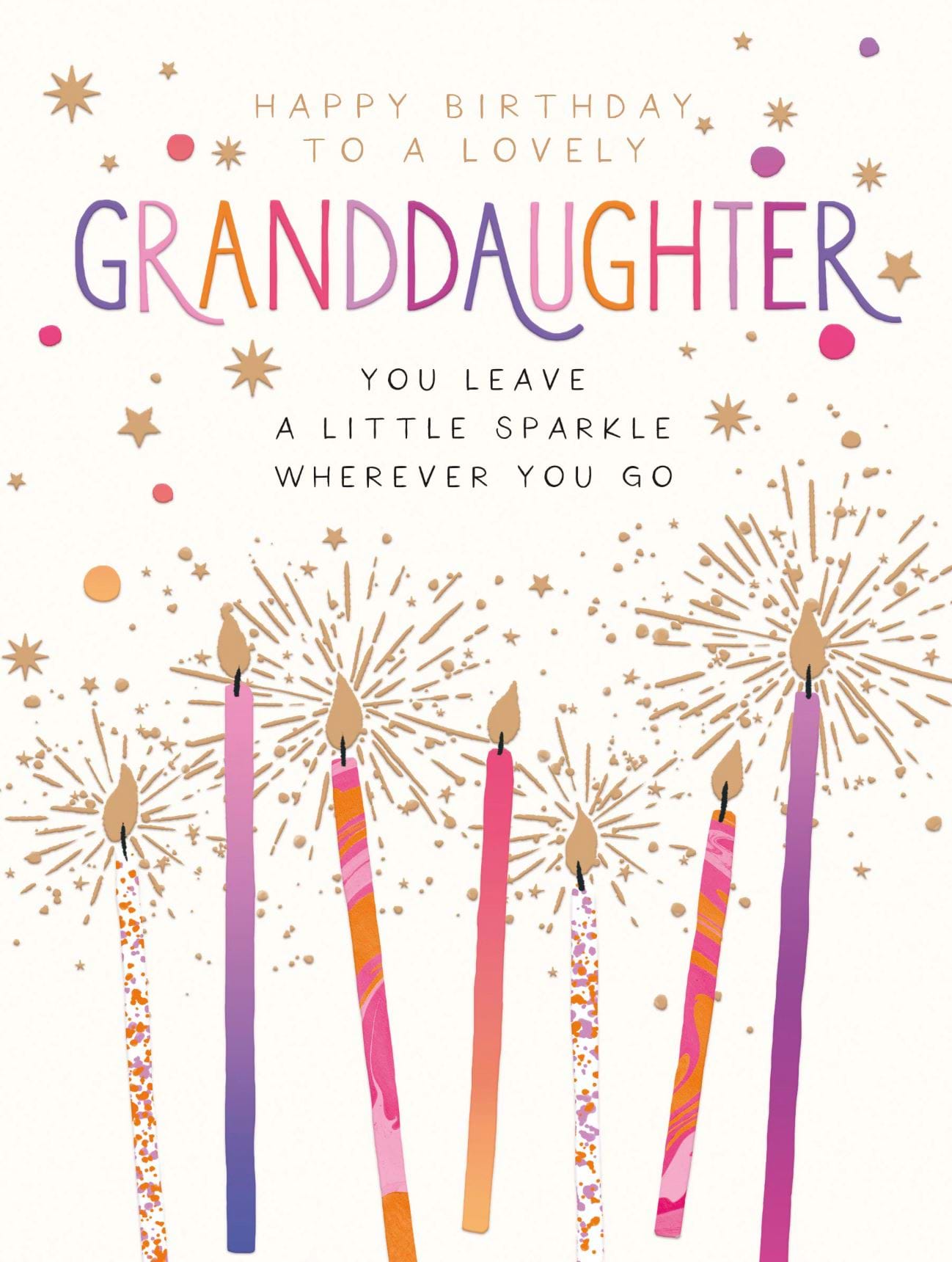 Sparkle Granddaughter Birthday Card