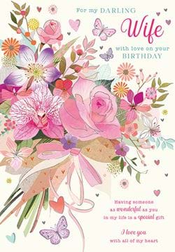 Darling Wife Birthday Card