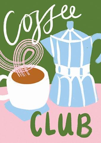 Coffee Club Greeting Card