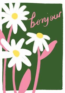 Bonjour Greeting Card