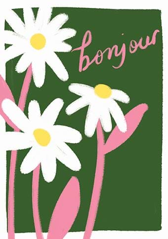 Bonjour Greeting Card