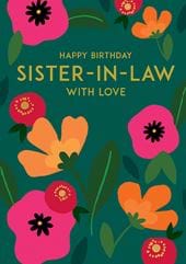 Floral Sister-in-law Birthday Card