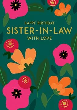 Floral Sister-in-law Birthday Card