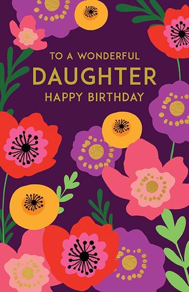 Wonderful Daughter Birthday Card