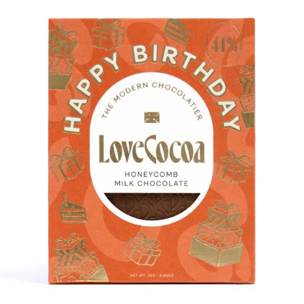 Happy Birthday Honeycomb Milk Chocolate