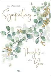 Foiled Leaves Sympathy Card