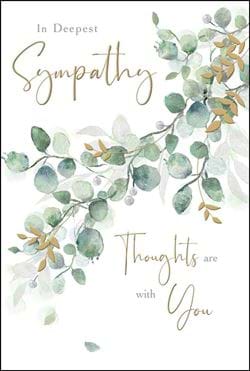 Foiled Leaves Sympathy Card