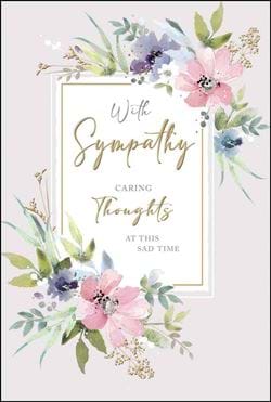 Caring Thoughts Sympathy Card