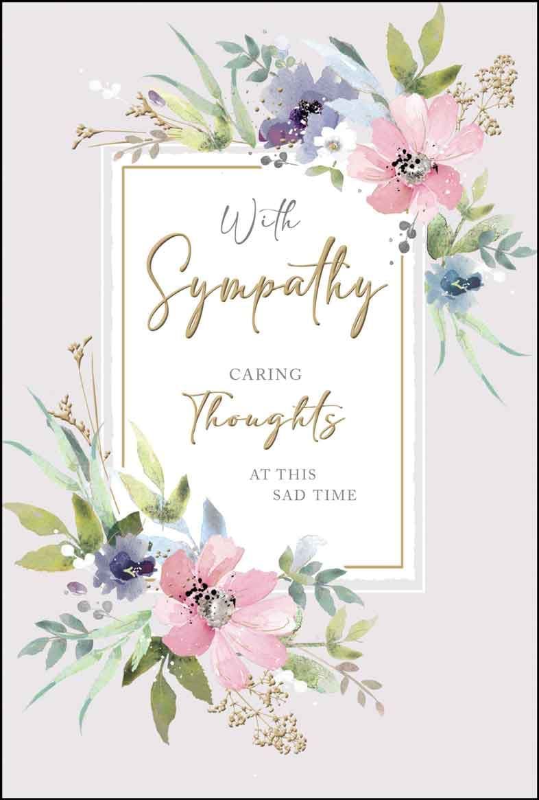 Caring Thoughts Sympathy Card