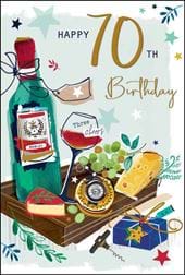 Cheese Board 70th Birthday Card