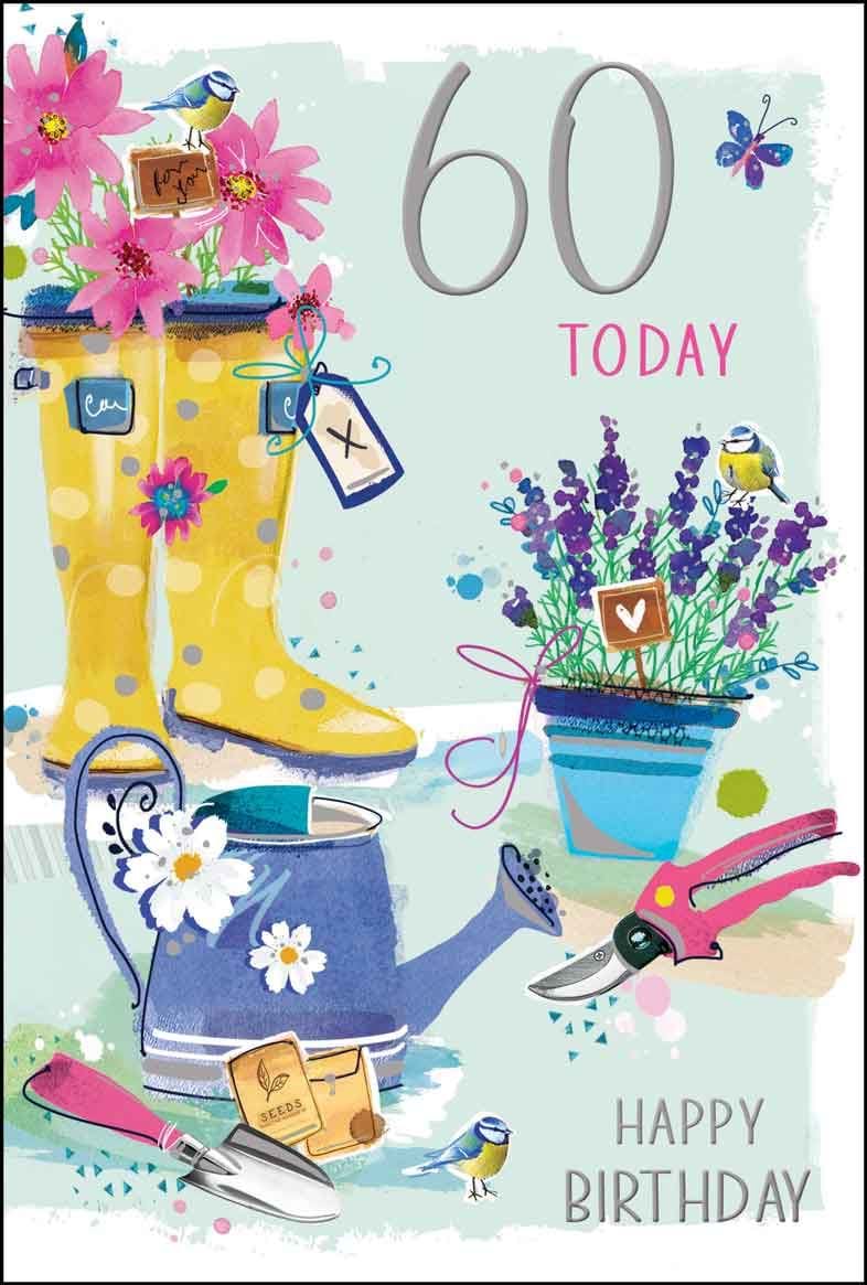 Gardening 60th Birthday Card