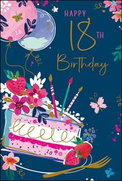 Cake 18th Birthday Card