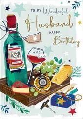 Cheese Board Husband Birthday Card