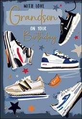 Trainers Grandson Birthday Card