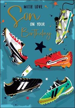 Football Son Birthday Card