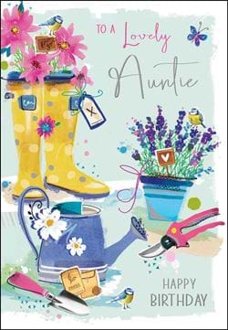 Gardening Auntie Birthday Card