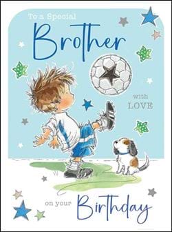 Football Brother Birthday Card