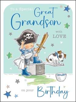 Pirate Great Grandson Birthday Card