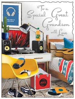 Special Great Grandson Birthday Card