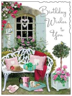 Garden Bench Birthday Card