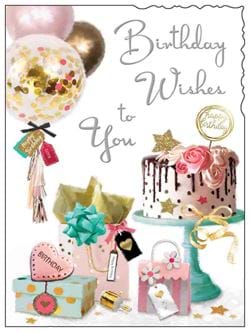 Gifts and Cake Birthday Card