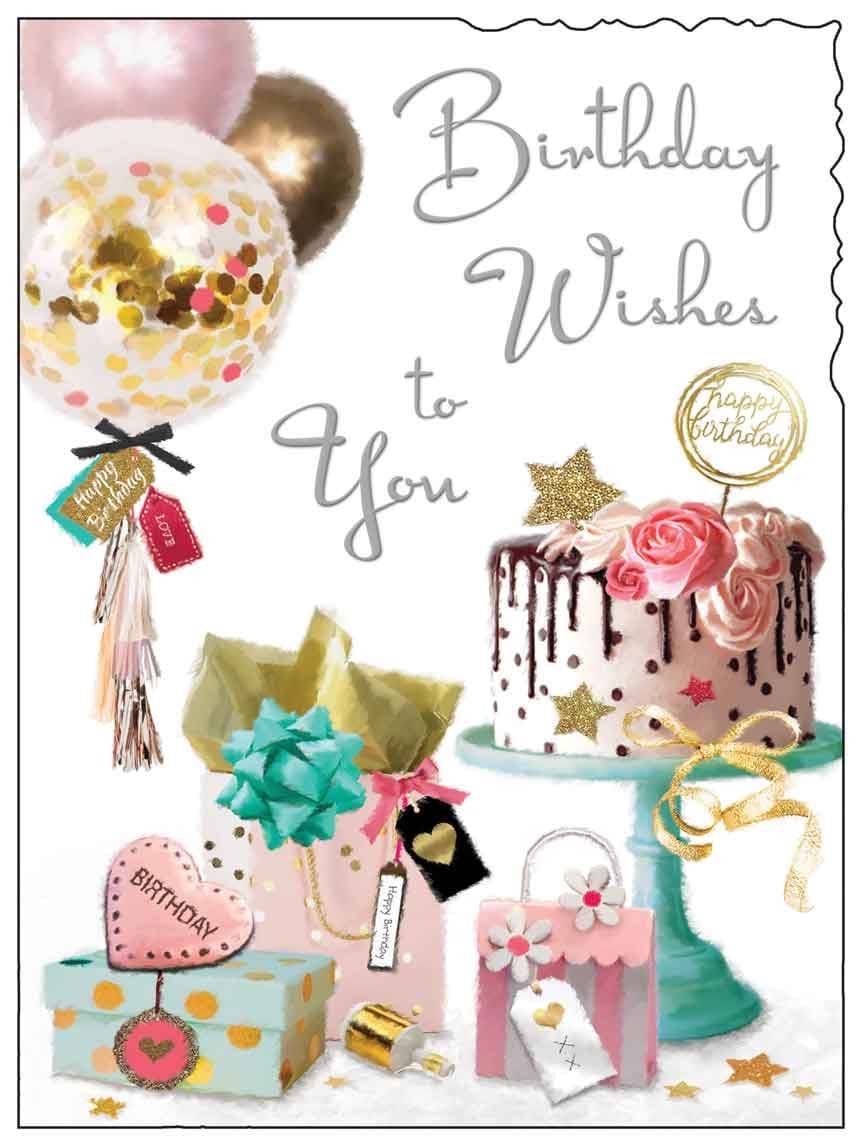 Gifts and Cake Birthday Card