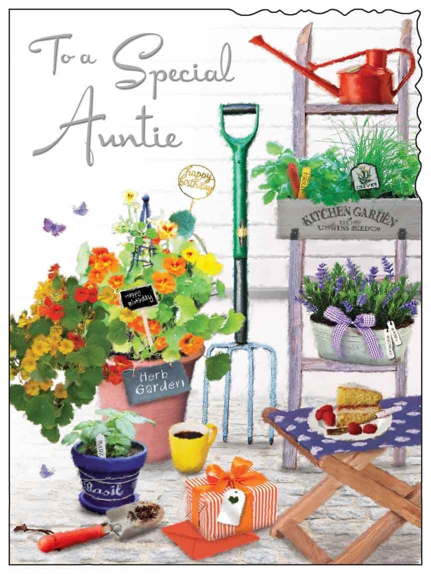 Gardening Auntie Birthday Card