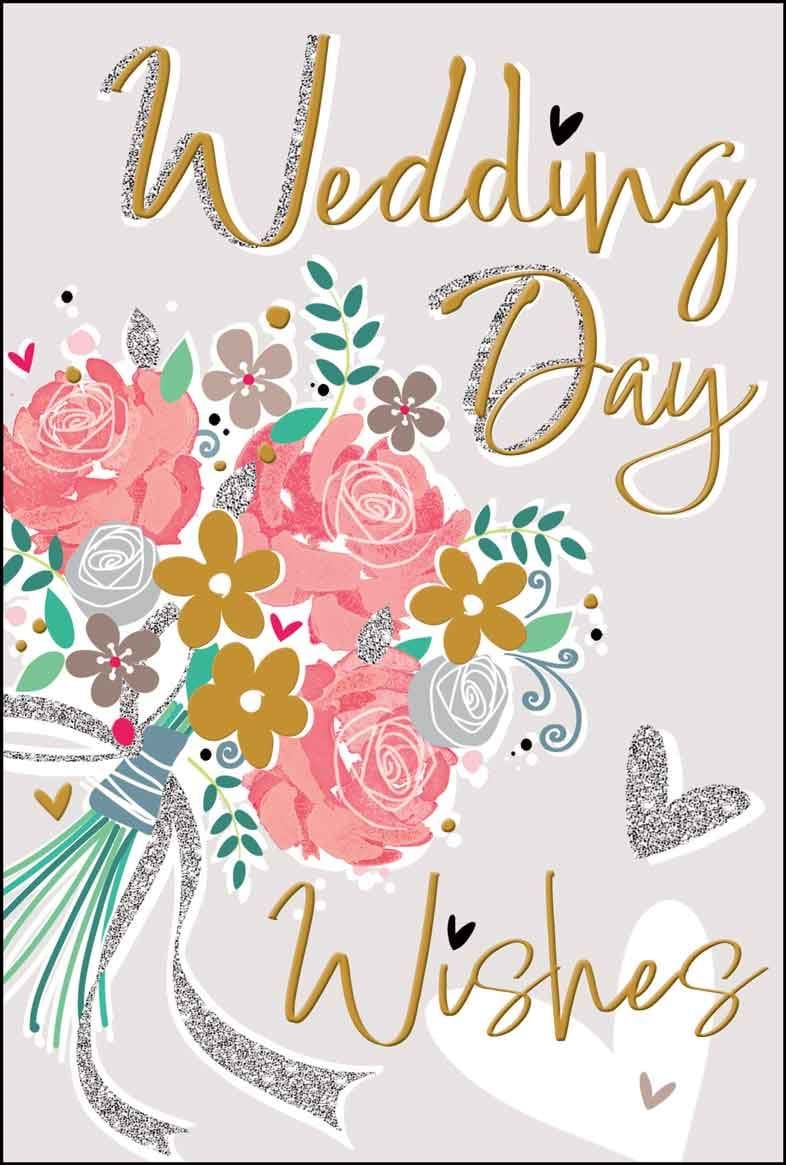 Flower Bouquet Wedding Card
