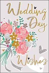 Flower Bouquet Wedding Card