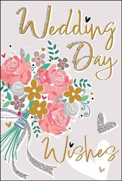 Flower Bouquet Wedding Card
