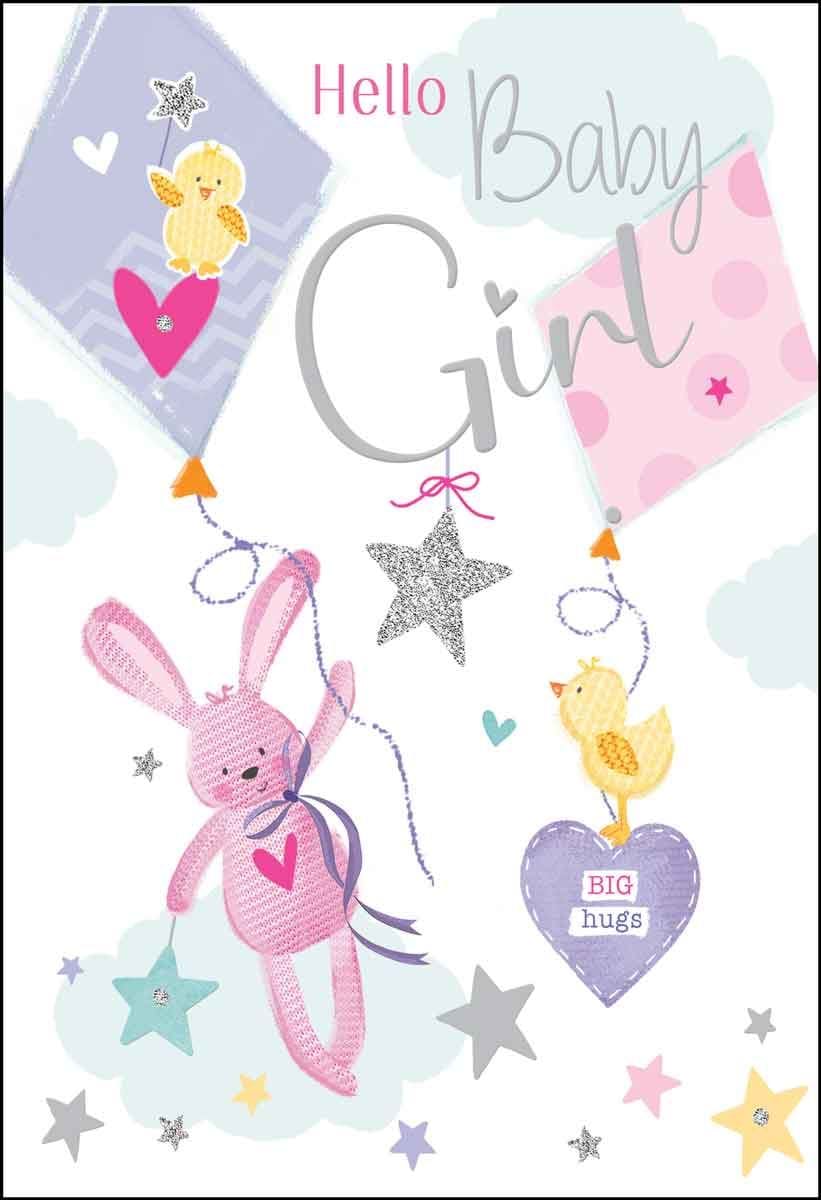 Hello New Baby Girl Card