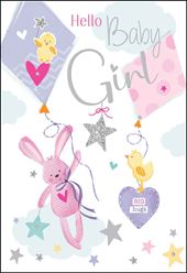Hello New Baby Girl Card