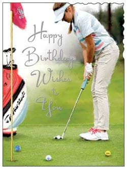 Golfing Birthday Card