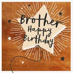 Shining Star Brother Birthday Card