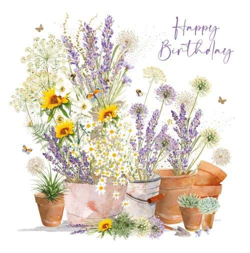 Lavender Floral Birthday Card