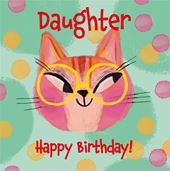 Cat Daughter Birthday Card