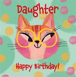 Cat Daughter Birthday Card