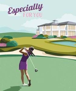 Golfing Birthday Card