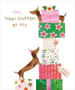 Pups and Presents Birthday Card