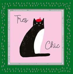 Tres Chic Cat Birthday Card