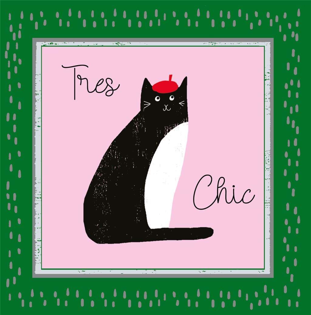 Tres Chic Cat Birthday Card